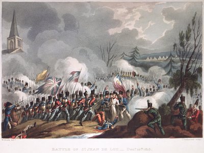 Batalla de St. Jean de Luz, 10 de diciembre de 1813, grabado por Thomas Sutherland (n.c.1785) de William after Heath